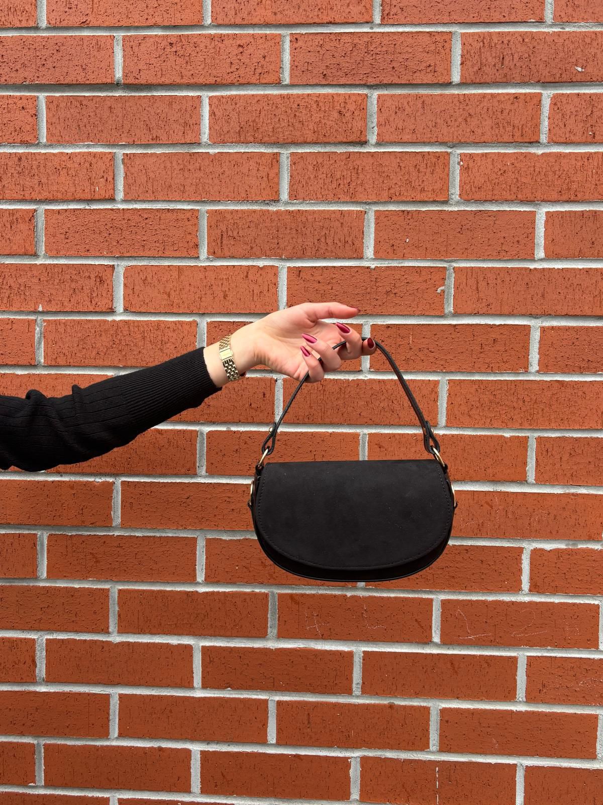 Süet El Çantası Siyah (Ürün No:27)