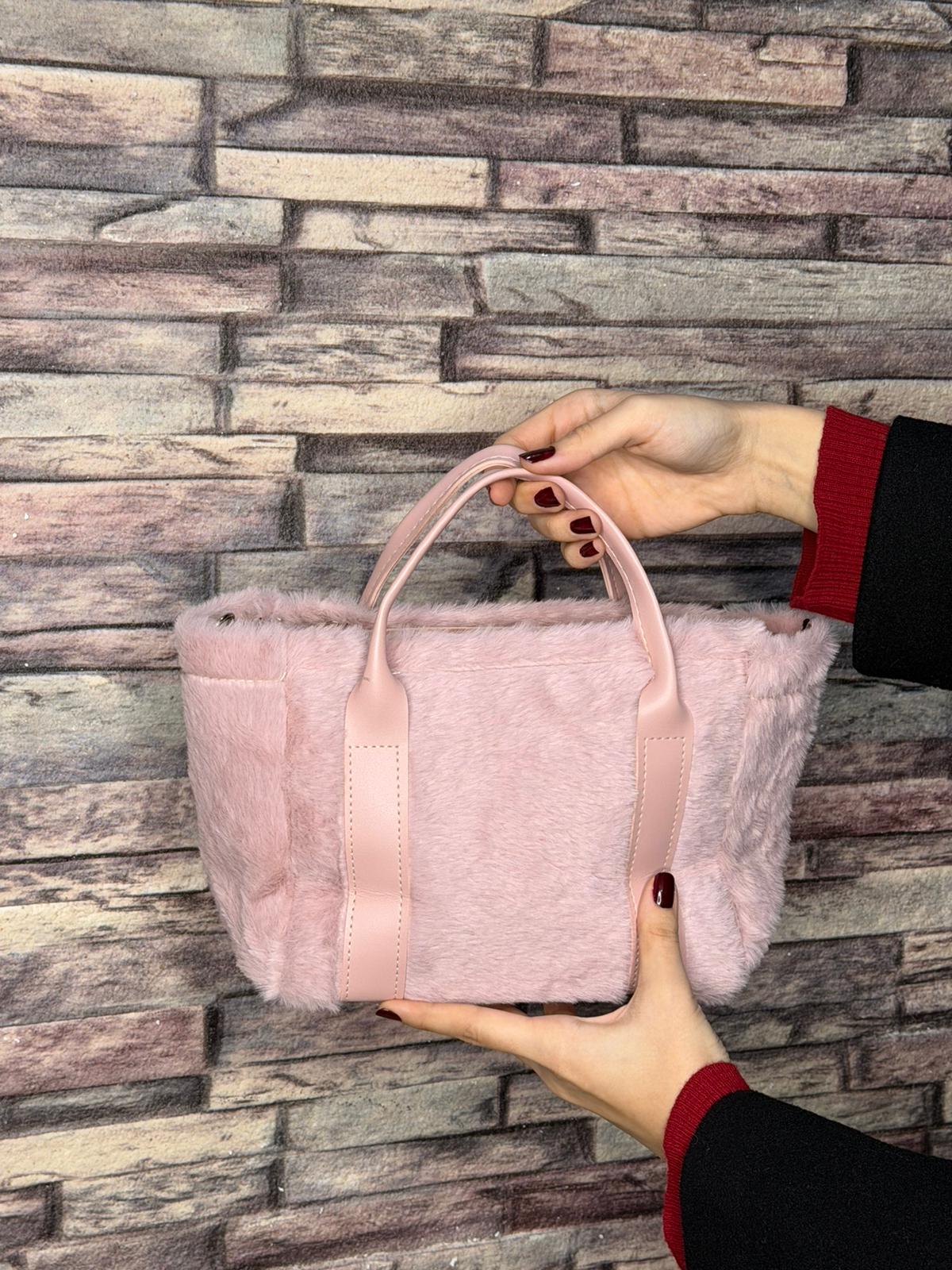 Pembe Peluş Çanta (Ürün No:23)