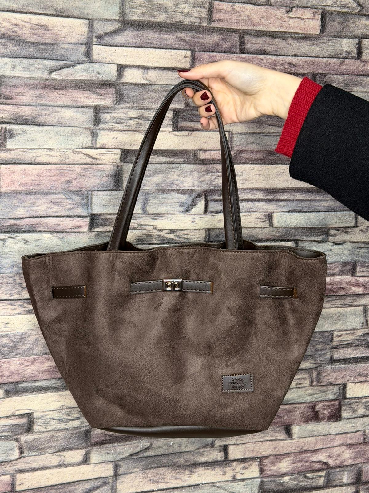 Kahve Süet Kol Çantası (Ürün No:48)