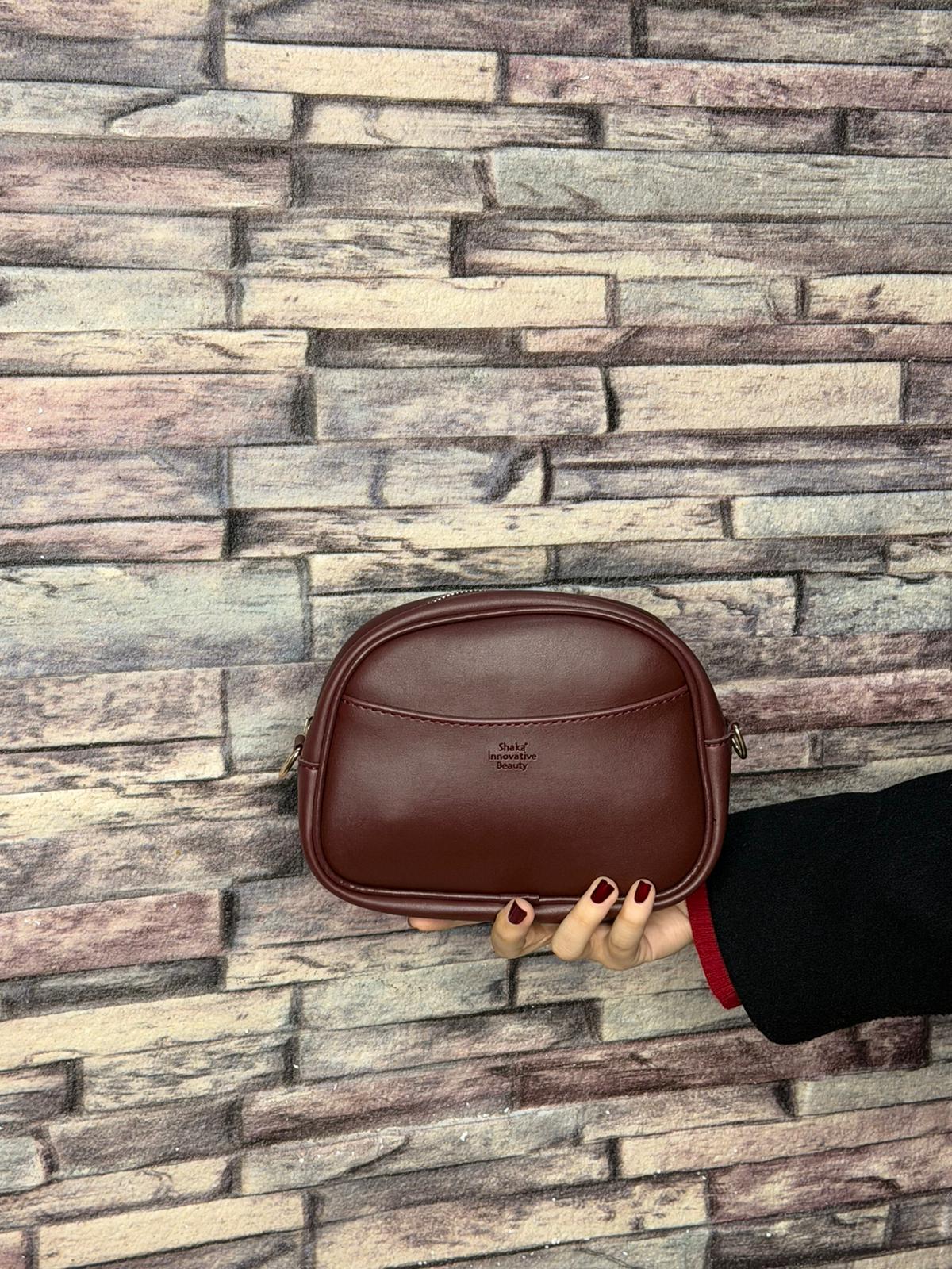 Bordo Çapraz Askılı Mini Çanta (Ürün No:57)