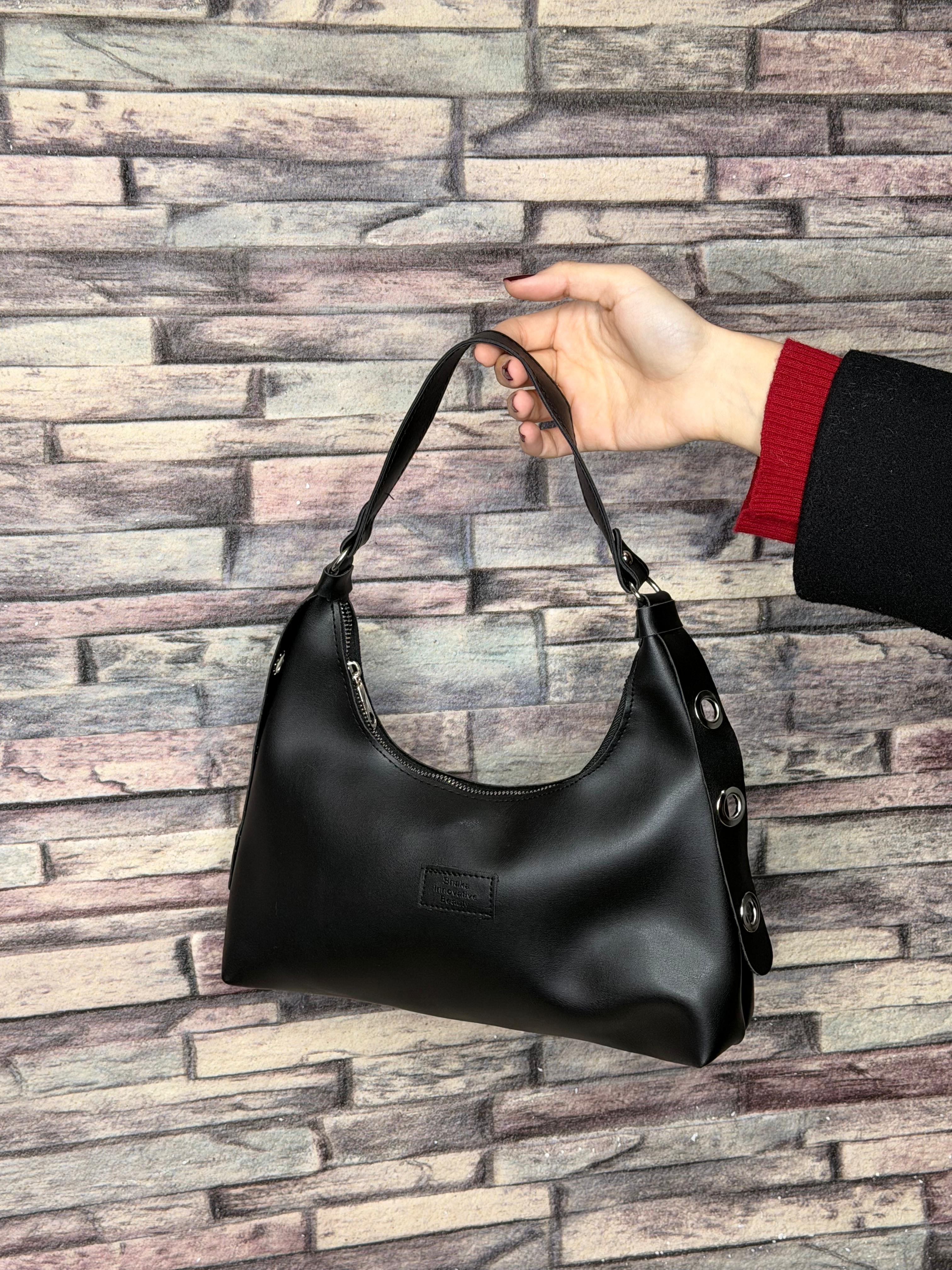 Siyah Kısa Saplı Omuz Çantası (Ürün No:75)