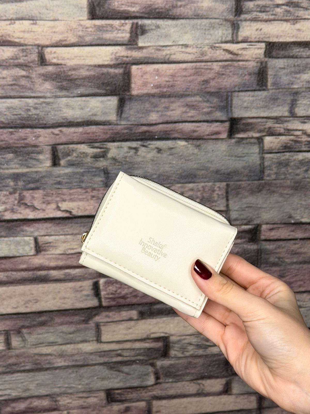 Krem Kadın Çıtçıtlı Cüzdan