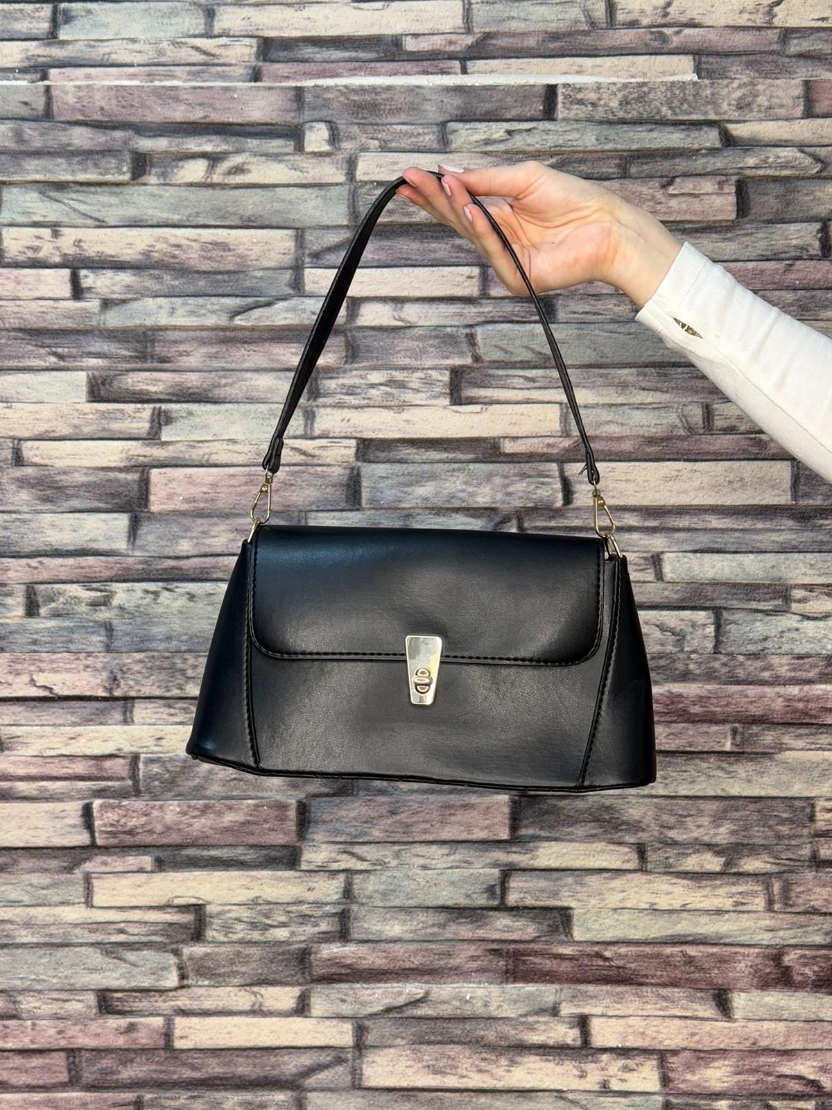 Siyah Geniş Baget Çanta (Ürün No:154)