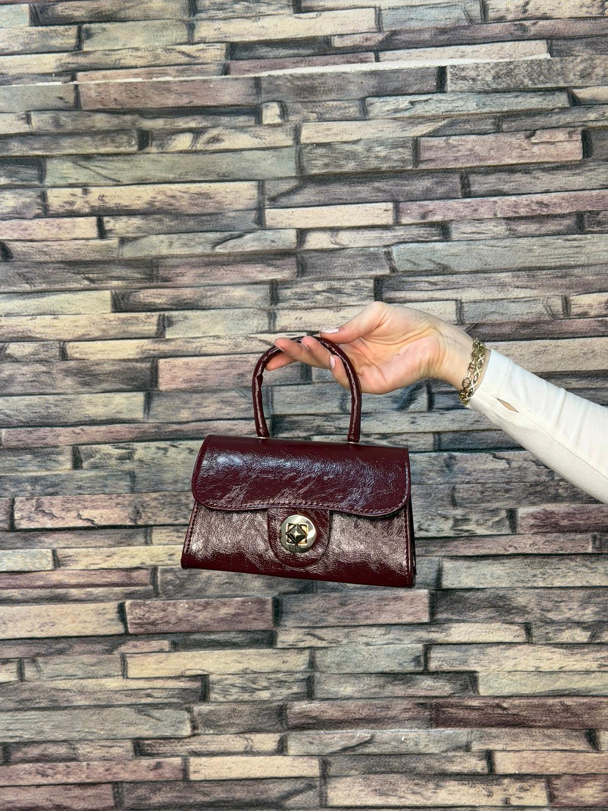 Bordo Klasik Tokalı Çanta (Ürün No:133)